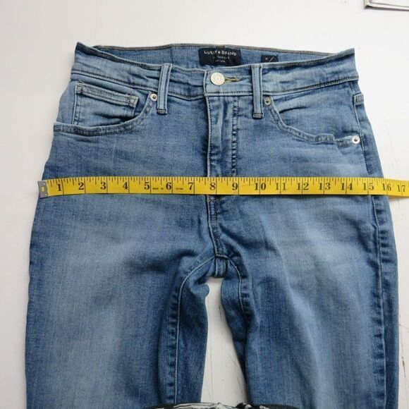 Lucky Brand Mid Rise Super Skinny AVA Jeans Size 4 Medium Wash Blue Denim 28X27 - Picture 11 of 16
